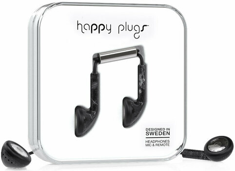 In-Ear-hovedtelefoner Happy Plugs Earbud Black Saint Laurent Marble - 2