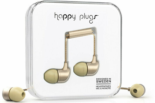 In-Ear -kuulokkeet Happy Plugs In-Ear Champagne Matte Deluxe Edition - 2