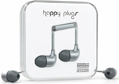 In-Ear-hovedtelefoner Happy Plugs In-Ear Space Grey Matte Deluxe Edition - 2