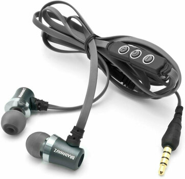 En la oreja los auriculares Brainwavz S1 Noise Isolating In-Ear Earphones with Mic/Remote Grey - 2