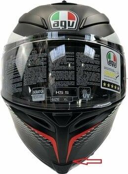 Helm AGV K-5 S Matt Black/White/Red XL Helm (Nur ausgepackt) - 5