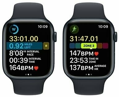 Zegarek smart Apple Watch Series 8 GPS 41mm Midnight Aluminium Case with Midnight Sport Band - 6