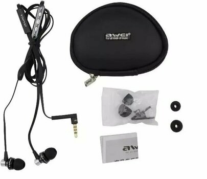 En la oreja los auriculares AWEI ES950Vi Headphone In-Ear Headset With Volume Control Black - 2