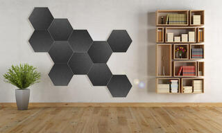 Absorpcijska pena Mega Acoustic HexaPET 7 cm Light Gray Absorpcijska pena - 2