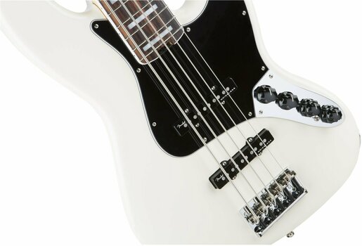 5-snarige basgitaar Fender American Elite Jazz Bass V RW Olympic White - 5