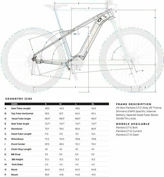 Bicicleta montana electrica GT E-Pantera Current Shimano Alivio 1x9 Gloss Black/Cyan Blue M - 4