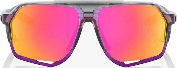 Cycling Glasses 100% Norvik Polished Translucent Grey/Purple Multilayer Mirror Lens Cycling Glasses - 2