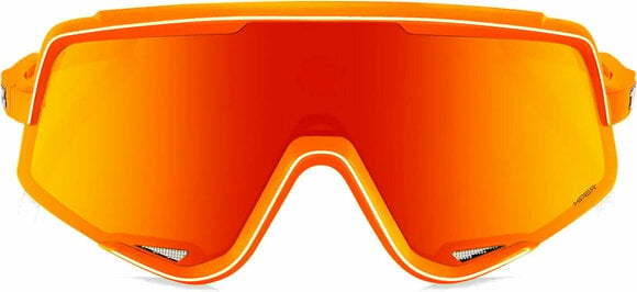 Cykelbriller 100% Glendale Soft Tact Neon Orange/HiPER Red Multilayer Mirror Lens Cykelbriller - 2
