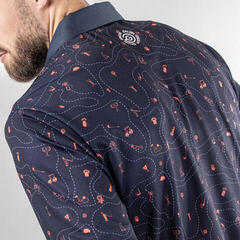 Tricou polo Galvin Green Miro Mens Navy/Orange S Tricou polo - 3