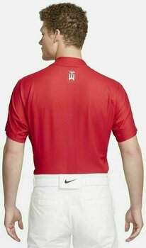 Polo Shirt Nike Dri-Fit ADV Tiger Woods Mens Mock-Neck Golf Polo Gym Red/University Red/White XL Polo Shirt - 2