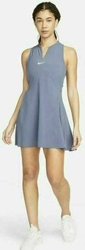 Tennis Dress Nike Dri-Fit Advantage Womens Tennis Dress Blue/White L Tennis Dress - 6