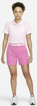 Polo Nike Dri-Fit Victory Womens Short-Sleeve Printed Golf Polo Medium Soft Pink/Black XL - 3