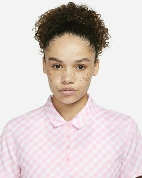 Риза за поло Nike Dri-Fit Victory Womens Short-Sleeve Printed Golf Polo Medium Soft Pink/Black XL - 4