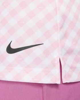 Polo Shirt Nike Dri-Fit Victory Womens Short-Sleeve Printed Golf Polo Medium Soft Pink/Black XL - 5