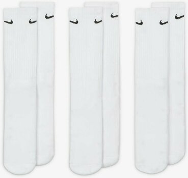 Sukat Nike Everyday Cushioned Training Crew Socks 3-Pack Sukat White/Black XL (Äskettäin avattu) - 3