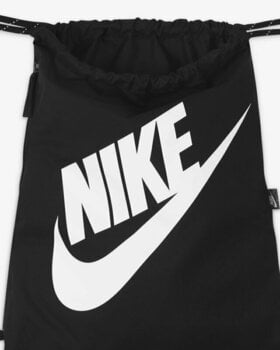 Városi hátizsák / Táska Nike Heritage Drawstring Bag Black/Black/White 10 L Cipőtakaró - 3