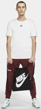 Lifestyle-rugzak / tas Nike Heritage Drawstring Bag Black/Black/White 10 L Gymsack - 8