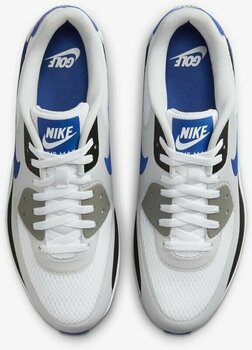 Férfi golfcipők Nike Air Max 90 G Mens Golf Shoes White/Black/Photon Dust/Game Royal 47,5 - 4