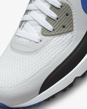 Męskie buty golfowe Nike Air Max 90 G Mens Golf Shoes White/Black/Photon Dust/Game Royal 47,5 - 7