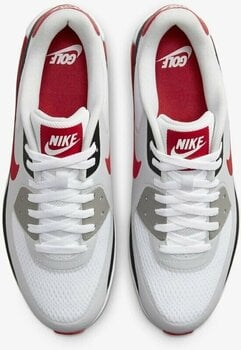 Calzado de golf para hombres Nike Air Max 90 G Mens Golf Shoes White/Black/Photon Dust/University Red 42,5 - 3