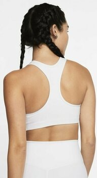 Fitness Underwear Nike Dri-Fit Swoosh Womens Medium-Support 1-Piece Pad Sports Bra White/Black XS Fitness Underwear - 3
