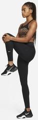 Kalhoty Nike Dri-Fit One Womens High-Rise Leggings Black/White - 2