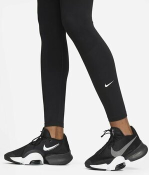 Fitness pantaloni Nike Dri-Fit One Womens High-Rise Leggings Black/White XS Fitness pantaloni - 4