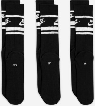 Nogavice Nike Sportswear Everyday Essential Crew Socks 3-Pack Nogavice Black/White XL - 3