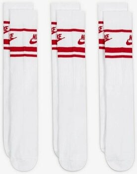 Calcetines Nike Sportswear Everyday Essential Crew Socks 3-Pack Calcetines White/University Red/University Red L - 2