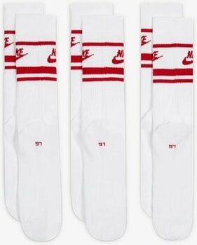 Sokken Nike Sportswear Everyday Essential Crew Socks 3-Pack Sokken White/University Red/University Red L - 3