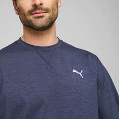 Mikina/Svetr Puma Cloudspun Heather Crewneck Navy Blazer Heather S Pulovr - 4