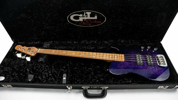 Basszusgitár G&L ASAT Custom Shop Purple Marble Basszusgitár - 8