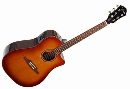 elektroakustisk guitar Fender F-1020SCE Dreadnought Cutaway Violin Burst - 2
