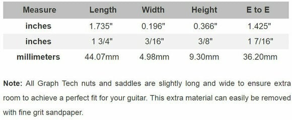 Ekstra guitarstemme Graphtech TUSQ PT-6010-00 Sort - 4