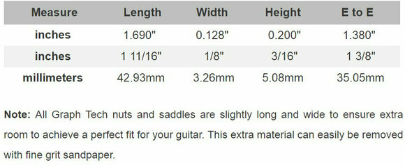 Ekstra guitarstemme Graphtech TUSQ PT-5000-00 Sort - 4