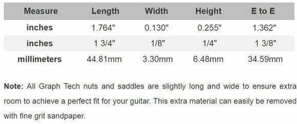 Peça sobresselente de guitarra Graphtech TUSQ PT-5010-00 Preto - 4