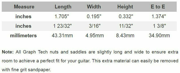 Spare guitar part Graphtech TUSQ PT-6114-00 Black - 4