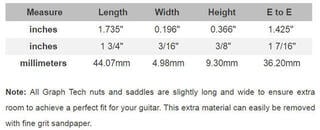 Reserveonderdeel voor gitaar Graphtech TUSQ XL PQL-6010-00 White Reserveonderdeel voor gitaar - 3