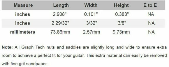 Gitár húrláb Graphtech PQ-9100-00 Fehér - 4