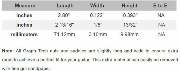 Pièce détachée pour guitare Graphtech PQ-9201-00 Blanc - 4