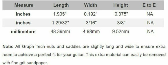 Spare guitar part Graphtech TUSQ PT-4000-00 Black - 4