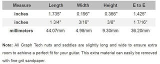Ersatzteil für Gitarre Graphtech TUSQ PQ-6010-00 White Ersatzteil für Gitarre - 3