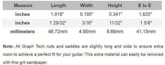 Spare guitar part Graphtech TUSQ PT-6700-00 Black - 4