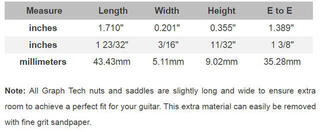 Ersatzteil für Gitarre Graphtech TUSQ PQ-1728-00 White Ersatzteil für Gitarre - 3