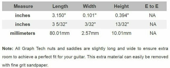 Peça sobressalente para guitarra Graphtech PQ-9210-00 Branco - 4