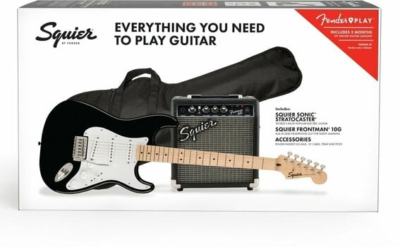 Electric guitar Fender Squier Sonic Stratocaster Pack Black - 4