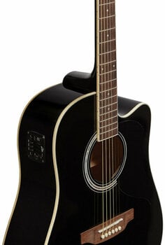 Dreadnought elektro-akoestische gitaar Eko guitars Ranger CW EQ Black - 4