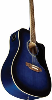 Guitare Dreadnought acoustique-électrique Eko guitars Ranger CW EQ Blue Sunburst - 3