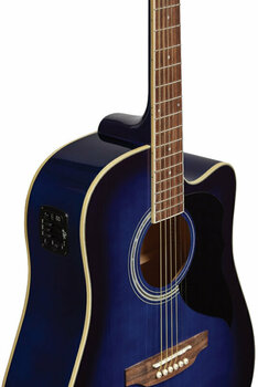 Guitare Dreadnought acoustique-électrique Eko guitars Ranger CW EQ Blue Sunburst - 4