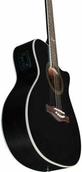 Jumbo elektro-akoestische gitaar Eko guitars NXT A100ce Black - 3